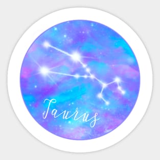 Taurus zodiac sign, Taurus constellation in galaxy sky Sticker